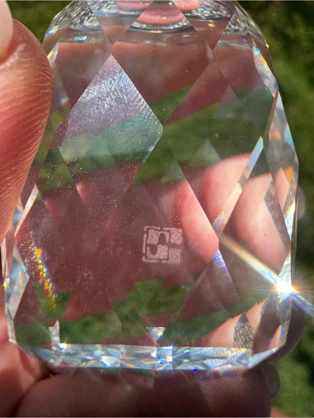 Vintage 1970 Swarovski Faceted Clear Crystal 2.5